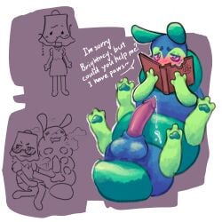 1boy 1boy1girl 1girls book brightney_(dandy's_world) bug caterpillar dandy's_world deosimus embarrassed femboy gay gay_male handjob idk_what_to_tag_it lamp lamp_girl lamp_shade leaking_precum looking_pleasured penis pleasure_face shocked shocked_expression squirm_(dandy's_world) surprised surprised_expression