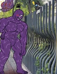 among_us ass ass_focus bara bara_ass blush_face blush_lines blushed_face blushing_male booty booty_focus butt_focus el_benon elbenon fat_ass fat_butt gblast18 hurt_expression muscular muscular_male purple_venom purplevenom real_life real_life_background realistic solo_male symbiote