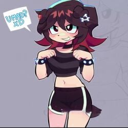 ai_generated animated animation_meme_community dog_girl removing_clothing sashley tagme undressing velvet_(sashley) video