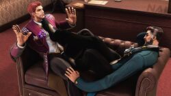 2boys fantastic_four foot_play gambit gambit_(marvel_rivals) gay marvel marvel_rivals mr_fantastic mr_fantastic_(marvel_rivals) naiokenx10 reed_richards shoes stepped_on suggestive suggestive_pose tuxedo wedding_attire x-men