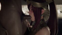 1boy 1girls 3d anus blowjob blue_eyes bouncing_breasts breasts clothed_female_nude_male clothing cum cum_in_pussy cum_inside cum_leaking_out_of_pussy dark-skinned_male dark_skin ejaculation ejaculation_while_penetrating fellatio hairy_balls huge_breasts lerico213 light-skinned_female light_skin male_pubic_hair moaning open_mouth original penetration penis primrose pubic_hair red_hair ryanreos sex sound tagme vaginal_penetration video voice_acted zerodiamonds