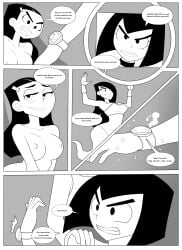 3girls black_and_white choker comic comic_page danny_phantom desiree extreme_ghostbusters female ghost_girl ghostbusters goth_girl kylie_griffin latina nickelodeon offscreen_character page_25 paulina_sanchez rodjim sam_manson slim2k6