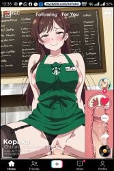 1girls ai_generated anime breasts brown_eyes brown_hair kanojo_okarishimasu kopako mizuhara_chizuru patreon_logo patreon_username sex tiktok uncensored vagina vaginal_penetration vaginal_sex watermark