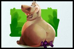 1boy1girl 2d about_to_fart alien ass ass_focus bbw bedroom_eyes big_ass big_butt_(female) dreamworks dreamworks_animation dumptruck_ass facesitting fat_ass female female_furry furry furry_only gloria_the_hippopotamus hippo hippopotamid huge_ass large_ass larger_female looking_at_another madagascar_(series) male mammal monster naked no_genitals no_sex nonhuman nude overweight overweight_female pinned_under_ass purplechubee short_tail simple_background sitting sitting_on_another sitting_on_face sitting_on_person size_difference smile squashing tail thick_thighs twitter_link