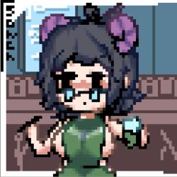 female horn huge_breasts i_mean_breast_milk iced_latte_with_breast_milk kubo_chan lactation meme pixel pixel_art purple_hair somen tagme