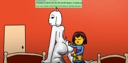 ass big_ass cumming female frisk furry futanari jakee on_bed request rule_34_comment self_upload toriel undertale