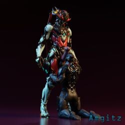 2boys 3d amgitz big_penis blender erection gay larger_male male male/male male_only nezha_(warframe) nezha_prime_(warframe) on_knees simple_background size_difference stalker_(warframe) tagme tenno unusual_penis warframe