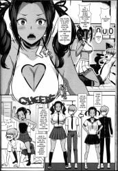 1boy 1girls bondage bouncing_breasts dark-skinned_female dark_skin femdom hachiya_juri_(iinari_no_susume) height_difference iinari_no_susume/advice_for_the_whipped light-skinned_male light_skin ma-kun_(iinari_no_susume) male manga miyamoto_issa tagme