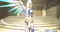 3d ass ass big_butt blizzard_entertainment combat_medic_ziegler jefe_juan_david latex_suit mercy overwatch spandex