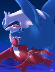 animal_genitalia bodily_fluids cloaca cloaca_juice duo female feral feral_on_feral feral_penetrated feral_penetrating feral_penetrating_feral flying flying_sex genital_fluids genitals hi_res horizontal_cloaca ingi latias latios legendary_pokémon male male/female night nintendo penetration penis penis_in_cloaca pokemon pokemon_(species) red_eyes sex tapering_penis video_games yellow_eyes