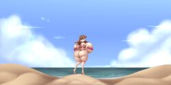 1girls ass big_ass big_butt breast_expansion breast_growth capcom growth huge_breasts mega_man mega_man_legends metachoke tagme tron_bonne