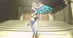 3d ass ass big_butt blizzard_entertainment combat_medic_ziegler jefe_juan_david latex_suit mercy overwatch spandex