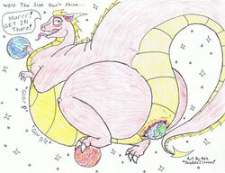 dragon drakeo1liveson earth female female_only feral feral_unbirthing_human jupiter planet planet_vore solar_system space tagme unbirthing uranus vore