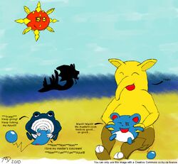 azurill drowzee feral feral_only gyarados madrow male/ambiguous marill pokemon poliwhirl solrock