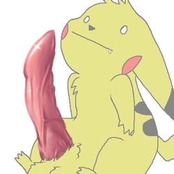 9_6 color erection feral fur male male_only nintendo nude penis pikachu pokemon sitting solo tagme what