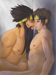 2boys dynasty_warriors gay guan_ping guan_yu handjob male male_only tagme yaoi