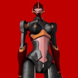 1girls 3d alien alien_girl boots breasts completely_naked completely_nude completely_nude_female female female_only flamewar humanoid korblborp medium_breasts naked nipples nude nude_female orange_eyes orange_nipples pussy red_background robot robot_girl robot_humanoid simple_background solo solo_female tits transformers vagina