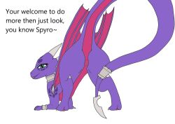activision ass cynder dialogue female feral penwik presenting presenting_hindquarters presenting_pussy pussy solo spyro_the_dragon video_games white_background