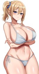 1girls big_breasts blonde_hair blue_eyes breasts edboydraws eye_contact female hayasaka_ai hey_hey huge_breasts kaguya-sama_wa_kokurasetai_~tensai-tachi_no_renai_zunousen~ looking_at_viewer ponytail solo thick_thighs thighs wide_hips