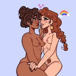 2girls chocolate_and_vanilla dark-skinned_female disney encanto female/female female_only freckles incest interracial interracial_yuri julieta_madrigal latina light-skinned_female multiple_girls nipples pepa_madrigal pussy sisters stretch_marks yuri