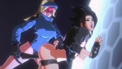 2girls 3d abuse_of_power against_wall ahe_gao animated artificial_wall ass ass_jiggle authority_abuse barrier baton big_breasts black_hair blonde_hair breasts_against_wall catfight cattle_prod commentary convulsions crop_top dildo electric electric_dildo electric_shock electricity electro electrocution electroshock_weapon electrostimulation eromancer female femcop_(pure_onyx) femdom fight fingering force_field forced_orgasm gadget goggles leotard lezdom light-skinned_female light_skin makeshift_sex_toy mp4 music official_art onyx_(pure_onyx) partially_clothed police police_brutality police_uniform policewoman ponytail pure_onyx rape red-tinted_eyewear restrained sex_toy sexfight shock shocked shocking short_shorts sound stomach_bulge stun_baton stun_gun taser thick_thighs tinted_eyewear torture unprofessional_behavior vaginal_insertion video weapon yuri