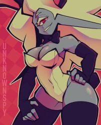 1girls big_breasts breasts bunnysuit cleavage cyclops female female_focus female_only female_solo hand_on_hip long_ears long_hair long_pointed_ears long_pointy_ears looking_at_viewer one_eye pointed_ears pointy_ears red_eyes smiling smiling_at_viewer solo solo_female tagme thick_thighs thighs twillion_(unknownspy) unknownspy unknownspy_(artist) white_hair