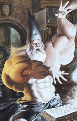 abs biceps bodybuilder hyper male male_focus male_only muscles muscular muscular_arms muscular_back muscular_male nipples pecs regnar solo wizard wizard_hat