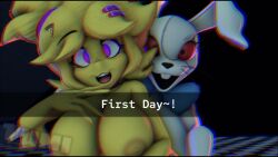 1futa 1girls 3d animatronic anthro cally3d chica_(cally3d) chica_(fnaf) chiku chiku_(cryptia) clazzey costume cryptiacurves fazclaire's_nightclub female five_nights_at_freddy's five_nights_at_freddy's:_security_breach fnaf fredina's_nightclub furry futa_on_female futanari rabbit_costume red_eyes robot scottgames selfie snapchat tumitazi vanny_(fnaf) white_body yellow_body