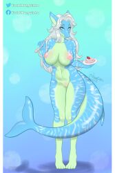 female_only furry large_breasts mature_female monster_girl original original_character shark_girl tail thick_thighs violetmanguinha wide_hips