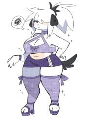 big_breasts breasts canid canine canis clothed clothing female fur furry furry_only pepper_(puppychan) puppychan tagme tail thick_thighs