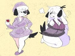 big_breasts breasts canid canine canis clothed clothing female fur furry furry_only pepper_(puppychan) puppychan tagme tail thick_thighs