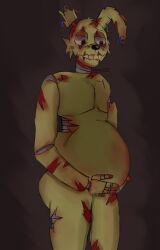 five_nights_at_freddy's fnaf male male_only male_pregnancy mpreg pregnancy pregnant pregnant_male rabbit rape solo solo_male springtrap springtrap_(fnaf)
