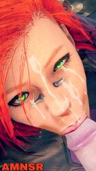 amonsrule big_penis blowjob_face cum cum_on_face facial fellatio female girl glans green_eyes looking_at_viewer operator_(warframe) oral penis piercing piercings sperm sucking video_game video_games warframe warframe_captura_adventures warframetenno