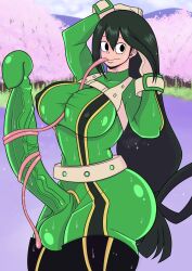 1futa autotonguejob balls bermuda_art big_breasts bodysuit breasts clothed clothing condom_filling cum cum_in_bodysuit ejaculation erection froppy fully_clothed futa_only futanari hero_outfit_(mha) huge_ass huge_balls huge_cock huge_penis human large_breasts large_testicles light-skinned_futanari light_skin masturbation my_hero_academia pale_skin penis self_upload skin_tight solo solo_futa standing thick_thighs thighhighs tight_clothing tonguejob tsuyu_asui veiny_penis wide_hips