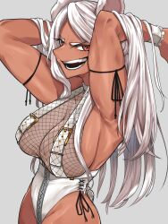 bunny_ears dark-skinned_female female female_only miruko my_hero_academia neshia_(tsaqif0309) rumi_usagiyama