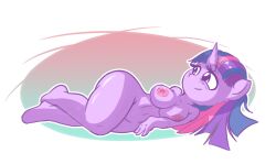 anthro areola breasts equid equine female friendship_is_magic horn lying mammal my_little_pony nipples nude on_side snus-kun solo twilight_sparkle_(mlp) unicorn wide_hips