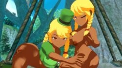 2025 2female 2girls 3d 3d_(artwork) 3d_model arched_back areolae ass ass_bigger_than_head ass_focus ass_visible_through_thighs blonde-haired_female blonde_female blonde_hair boobies_focus boobies_out boobs_and_butt_pose boobs_focus breasts breasts_focus breasts_out daitomodachi daki_(daitomodachi) female_only green_hat hourglass_figure hourglass_figured_female kakyoin_waifu_connoisseur leprechaun leprechaun_boots leprechaun_girl leprechaun_hat looking_aside looking_aside_at_viewer looking_at_viewer looking_pleasured on_knees outdoor_nudity outdoors outdoors_nudity red_eyes red_eyes_female red_hair_ribbon selfcest sfm smile smiley_face smiling smiling_at_viewer smirk smirking smirking_at_viewer source_filmmaker source_filmmaker_(artwork) st._patrick's_day thick_ass thick_body thick_butt thick_hips thick_legs thick_thighs thigh_gap thigh_highs thighhighs thighs winking_at_viewer youtube