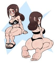 1girls ass bikini female painwheel poopishness skull skullgirls