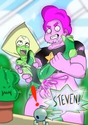 1boy 1boy1girl 1girls anythinggoes barefoot big_muscles color dnts embarrassed feet friends giant_penis glowing_cum glowing_eyes helpless nipple_slip peridot_(steven_universe) pink_hair pink_skin rape ripped_clothing screaming shocked size_difference small_breasts steven_quartz_universe steven_universe stomach_bulge surprised tears toe_curl toes watching