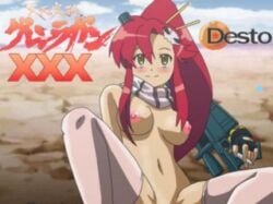 1girls breasts character commission desto edit embarrassed female female_only gloves gun illustration inviting inviting_to_sex looking_at_another looking_at_partner looking_at_viewer looking_up nude outside parodieparadise pink_stockings prostate red_hair solo solo_female spread_legs tagme teenager tengen_toppa_gurren_lagann weapon yellow_eyes yoko_littner