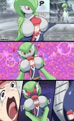 1boy 1futa ? alpha_pokémon assjob between_ass big_breasts big_penis blush breasts buttjob censored clothed clothing comic cutaway duo erection fully_clothed futa_gardevoir futa_on_male futa_pokemon/male_human futanari gardevoir genitals glowing glowing_eyes gynomorph head_between_breasts heart hi_res hohoro huge_breasts human humanoid intersex intersex/male light-skinned_male male mammal nintendo parody penis penis_between_ass pokémon_(species) pokemon pokemon_(species) pokemon_legends:_arceus rei_(pokemon) screaming standing tongue video_games