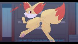 animal_genitalia animal_pussy canine_pussy digital_media_(artwork) eyelashes female fennekin feral fur genitals hi_res looking_at_viewer nintendo nude open_mouth pawoo pokémon_(species) pokemon pokemon_(species) pussy solo spread_legs spreading text video_games yellow_body yellow_fur