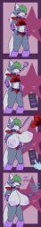 1girls alternate_version_available animatronic breast_expansion breast_growth breasts_bigger_than_head breasts_out canid canid_humanoid comic english_text exposed_breasts female female_focus female_only five_nights_at_freddy's five_nights_at_freddy's:_security_breach fur furrification green_highlights huge_breasts image_set nipples nokamiwd offscreen_character robot roxanne_wolf_(fnaf) talking talking_to_another text two_tone_fur