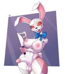 absurd_res anthro balls big_breasts bow_tie breasts buckteeth curvy_figure dickgirl eyelashes female fingers five_nights_at_freddy's futa_only futanari genitals hi_res itsdante knife lagomorph leporid looking_at_viewer mammal nipples patch_(fabric) penis rabbit red_sclera scottgames shush simple_background smile solo standing stitch_(sewing) teeth thick_thighs tongue vanny_(fnaf) video_games whiskers wide_hips