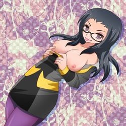 1girls artist_request breasts glasses human nintendo pokemon pokemon—zoroark:_master_of_illusion pokemon_(movie) rioka_(pokemon) rowena_(pokemon)