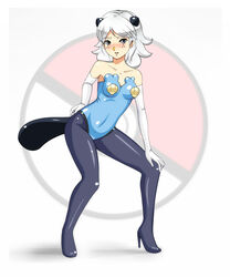 barbariank blush clothes color cosplay costume female female_only hair humanized nintendo oshawott oshawott_(cosplay) pokemon pokemon_(cosplay) pokemon_(species) pose solo standing tagme white_hair