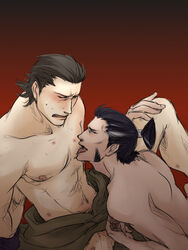 blush clothing katakura_kojuro male male_only matsunaga_hisahide sengoku_basara tagme yaoi