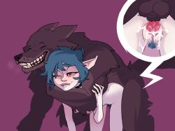 1boy 1boy1girl 1girls 2019 all_fours anthro anthro_penetrating anthro_penetrating_humanoid balls batterbee big_balls blue_hair blue_pubes brown_body brown_fur canid canine canine_knot canine_penis closed_eyes cum cum_drip cum_in_pussy cum_inside cutaway doggy_style duo fangs female female_on_anthro female_penetrated from_behind_position front_view fur genitals hair happy happy_sex hi_res howie_(batterbee) humanoid humanoid_on_anthro humanoid_penetrated humanoid_pointy_ears knot knot_fucking knotted knotted_penis knotting loving_it male male/female male_on_humanoid male_penetrating male_penetrating_female mammal medium_breasts mounting narrowed_eyes nude one_eye_closed penetration penile penile_penetration penis penis_in_pussy pubes pussy sex slim slim_waist small_breasts smile smiling squint teenager terby_(batterbee) thin vaginal_knotting vaginal_penetration vampire were werecanid werecanine werewolf