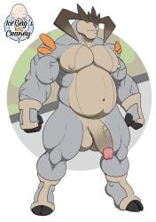 1ceberg absurd_res anthro balls belly big_balls big_pecs big_penis bovid erection genitals hi_res legendary_pokémon male male_only mammal musclegut muscular muscular_male nintendo nipples nude overweight pecs penis pokémon_(species) pokemon solo standing terrakion video_games