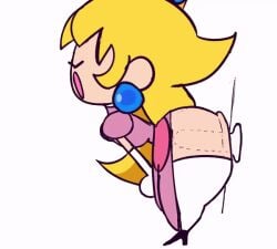 animated bent_over big_ass blinking dildo dildo_insertion dildo_riding hexanne jiggling_ass mario_(series) mob_face mostly_clothed nintendo pinkanimations princess_peach stomach_bulge terminalmontage thick_thighs thighhighs wall_mounted_dildo x-ray